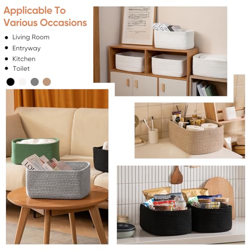 4 Pack 14.17 * 11.02 * 6.3IN Storage Baskets for Organizing Shelves (4 Count)