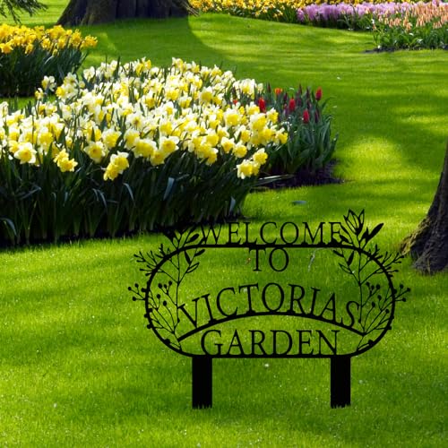 Personalized Metal Garden Sign with Stake