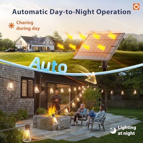 198FT(192+6) Solar String Lights Outdoor with Remote, Long-Lasting (198 Foot)