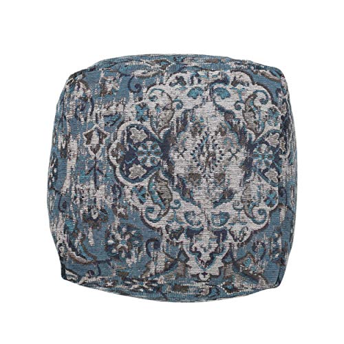 Boho Handmade Fabric Cube Pouf Ottoman Foot Stool