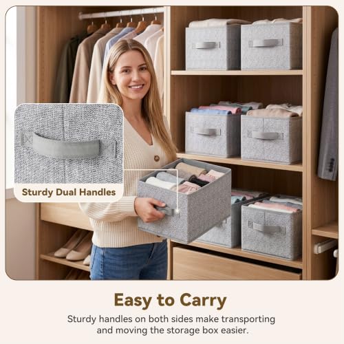 Closet Storage Bins with Handles (3 Count)