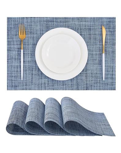 Woven Vinyl Placemats Set of 4 (3.2 Count)
