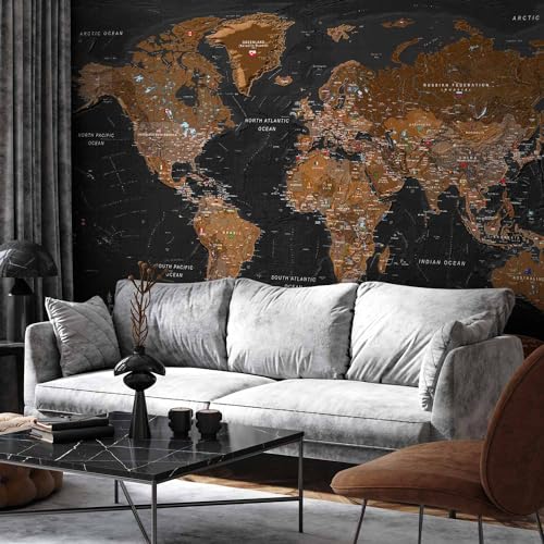 Wall Mural World Map 193x138 in (10 Count)