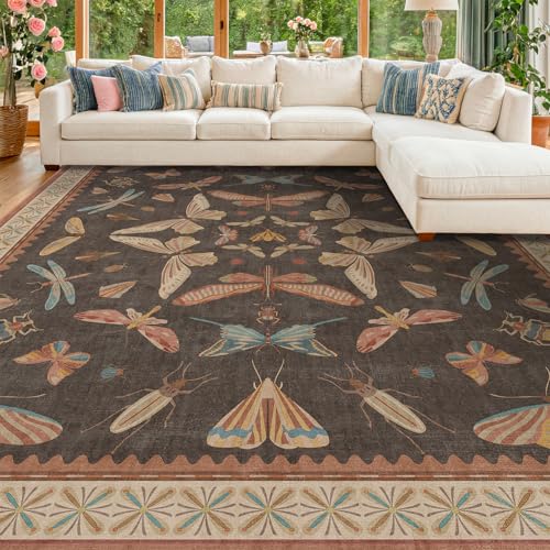 Brown 9x12 Living Room Area Rug (108 Sq Ft)