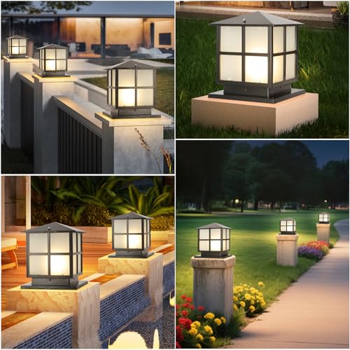 9.84In Pillar Lights Outdoor Post Caps Lights
