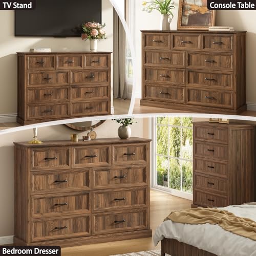 Farmhouse 9 Drawer Dresser for Bedroom