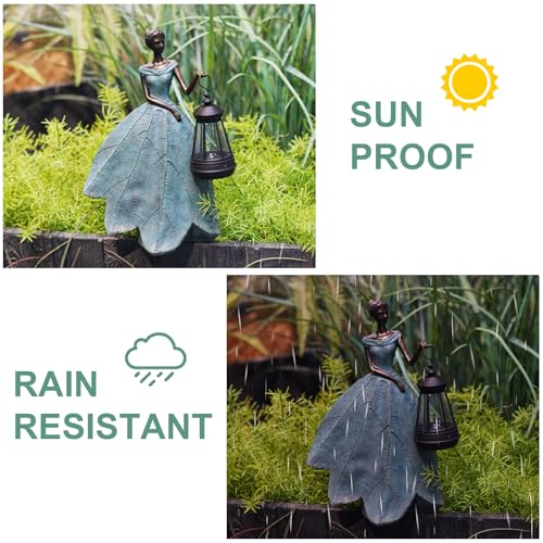 Fairy Statues Garden Decor with Solar Lights Gifts for Women