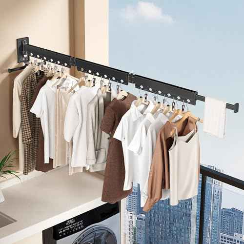 Wall Mounted Collapsible Clothes Drying Rack