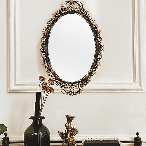 Vintage Decorative Gold Framed Mirror (2 Count)