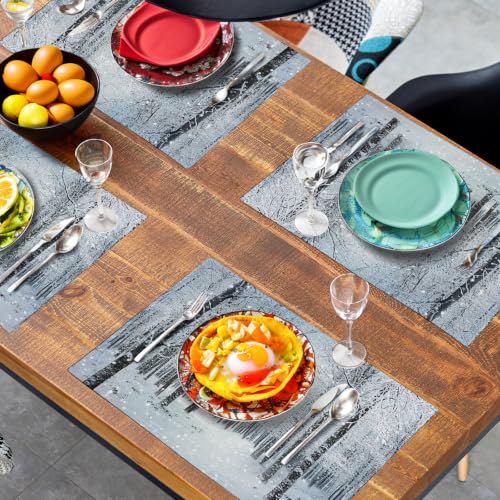 Winter Placemats Set of 4 Snowy Forest Table Place Mats (4 Count)