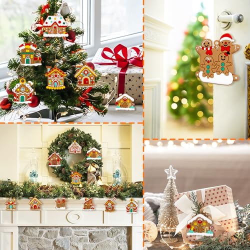 Gingerbread House Ornaments Christmas Tree Decoration (24 Count)