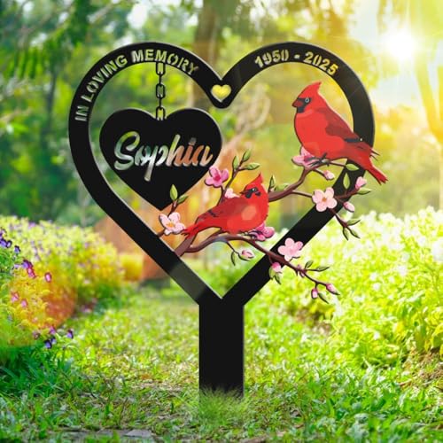 Personalized Cemetery Memorial Metal Stakes