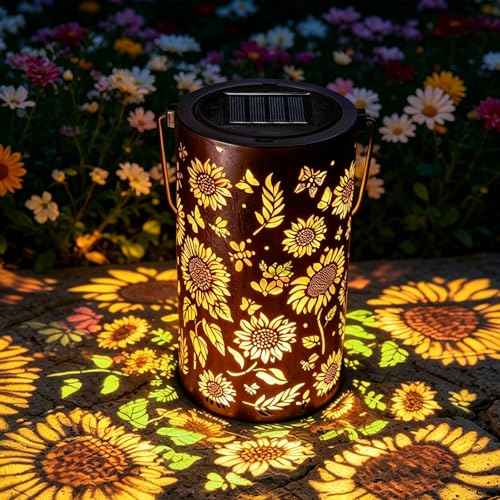 Colorful Solar Sunflower Lanterns Outdoor