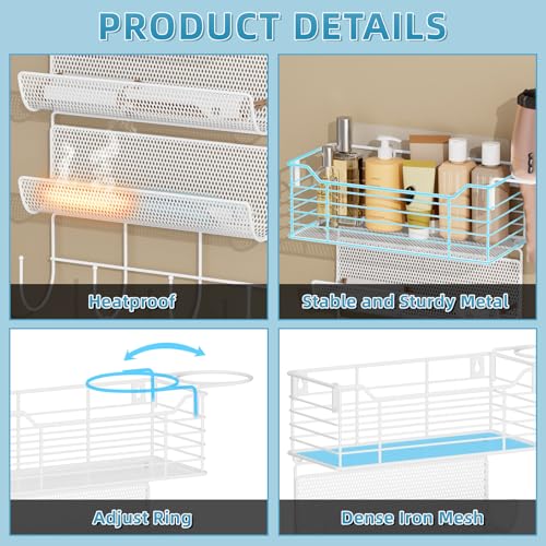 4 Tier Hair Tool Organizer Wall Mount