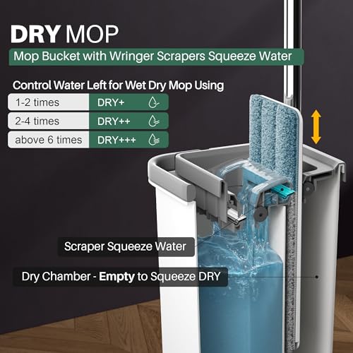 Flat Mop and Bucket Set