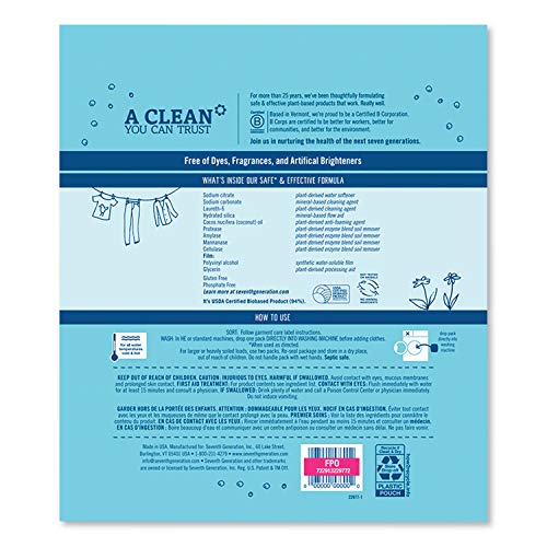 SEV22977CT Natural Laundry Detergent Packs (253.6 Ounce)