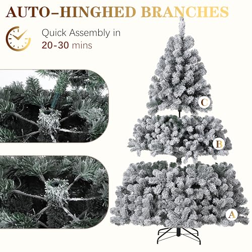 6 ft Prelit Artificial Christmas Tree with Warm White Lights