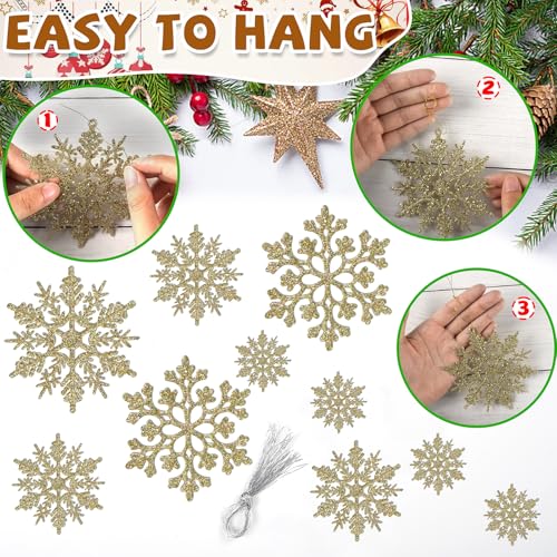 Christmas Tree Decorations Snowflake Ornaments (36 Count)