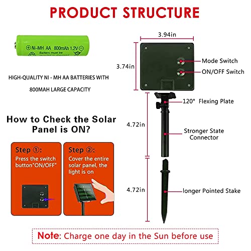 Red Solar String Lights Outdoor