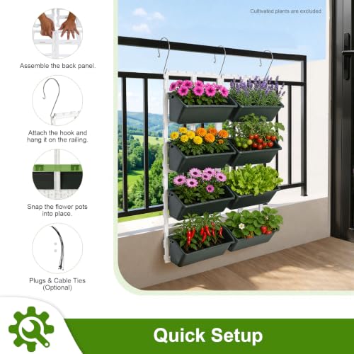 8 Pockets Vertical Planters
