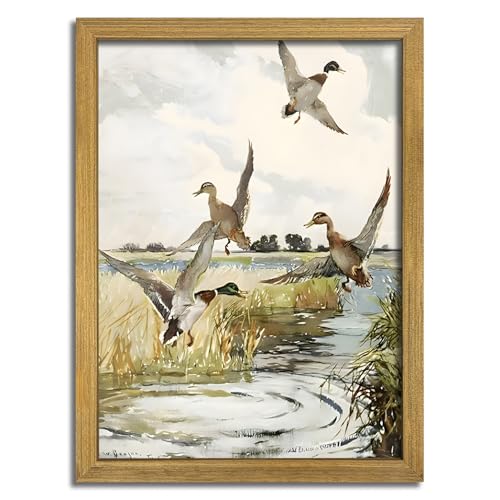 Framed Vintage Duck Wall Art Print