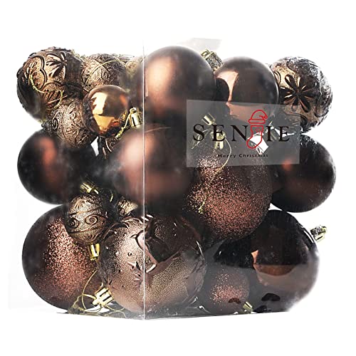 Brown Shatterproof Christmas Ornaments (32 Count)