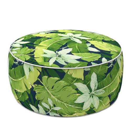 Indoor Outdoor Inflatable Ottoman with Handle D21 x H9 Inch