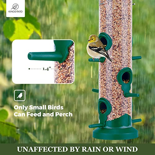 2 Pack Tube Bird Feeders for Outdoors Hanging