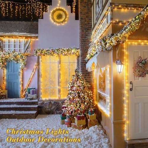 Connectable 250 LED Warm White Christmas Lights Indoor Outdoor (91.5 Foot)