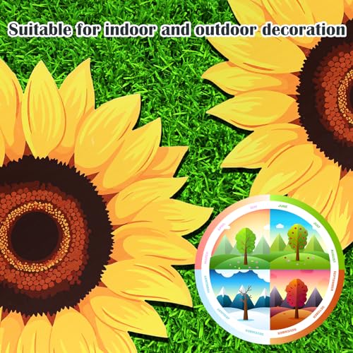 3 Pcs Sunflower Stepping Stones for Garden 12 Inch Decorative Stepping Stones Outdoor Heavy Duty Walkway Iron Pavers for Garden Decor Indoor Outdoor Patio Yard
