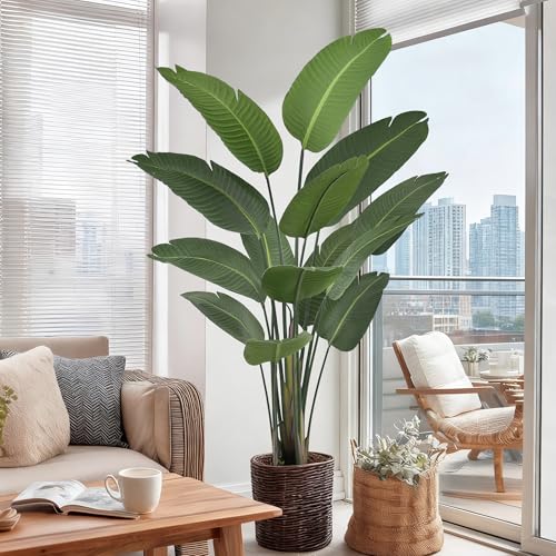 Artificial Bird of Paradise Tree 6FT 13 Thick Matte Texture Leaves
