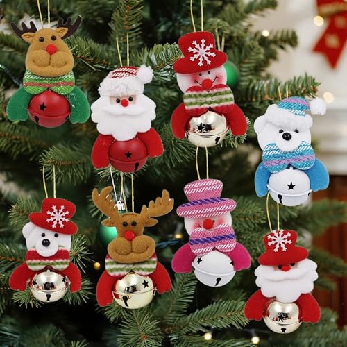 Christmas Tree Plush Ornaments (8 Count)