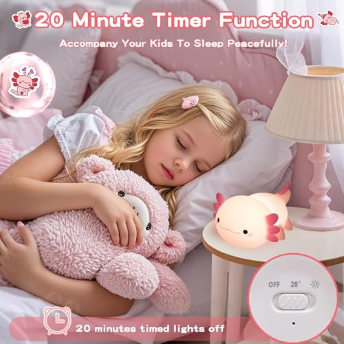 Pink Axolotl Lamp
