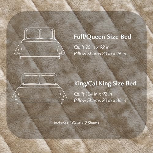 Stripe Channel Luxury Velvet Quilt Set Queen Size