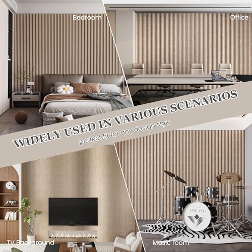 4 Pack 105.9" x 12.6" x 0.8" Acoustic Wall Panels Sound Absorbing (4 Count)