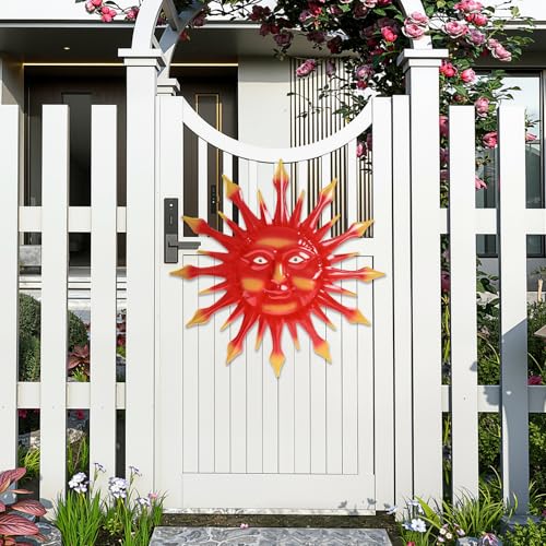 26 inch Metal Sun Wall Art Decor