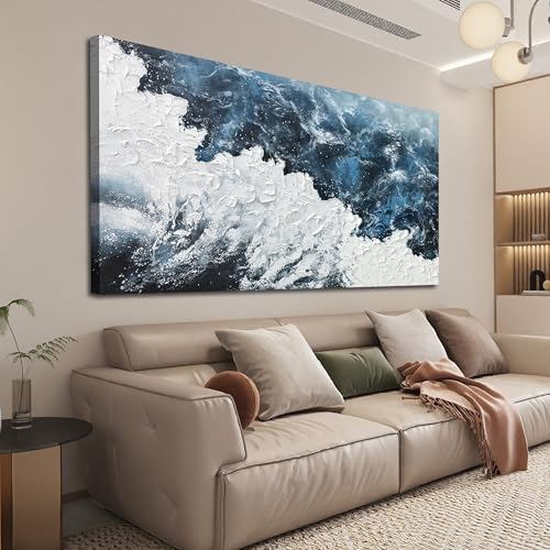 Abstract Wall Art Decor for Living Room Wave Artwork for Walls 24"x48"