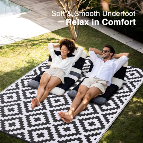 Outdoor Rug 8x10 ft Waterproof Reversible Mat