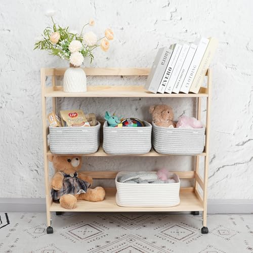 Small Woven Storage Baskets for Shelves (3 Count)