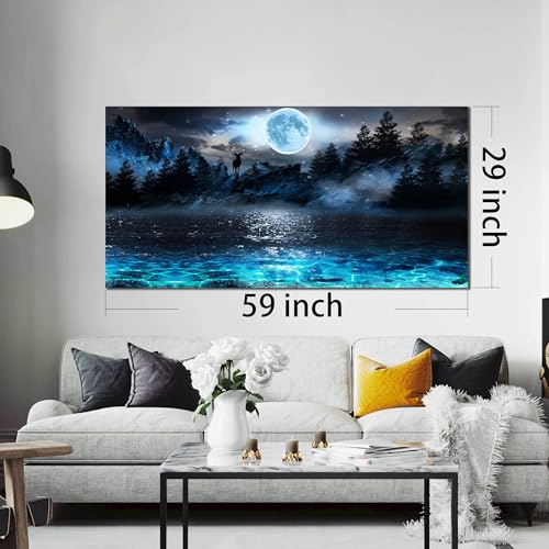 Moon Sea Ocean Wall