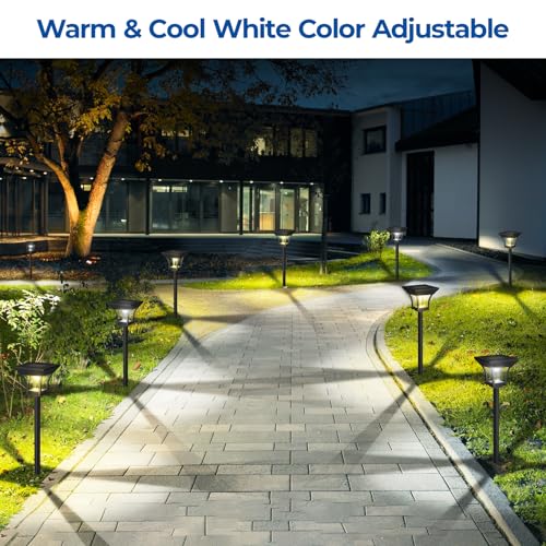 RGBCW Solar Pathway Lights Outdoor (12 Count)