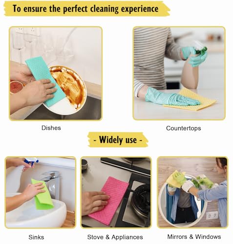 Swedish Dishcloths for Kitchen (10 Count)