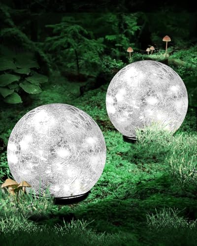 Garden Solar Ball Lights Outdoor Waterproof (2 Count)
