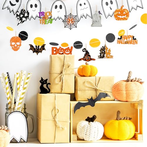 36PCS Wooden Halloween Ornaments to Paint Fall Decorations (36 Count)