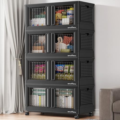 400Qt Stackable Storage Bins with Lids (4 Count)
