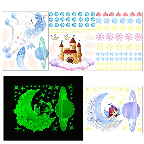 Glow in The Dark Fairy Unicorn Wall Decal Sticker