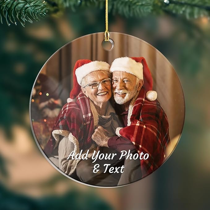Personalized Photo Ornament for Couple