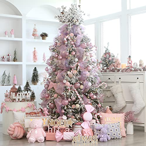 24 Pack Clear Christmas Ball Ornaments with Fillers (24 Count)