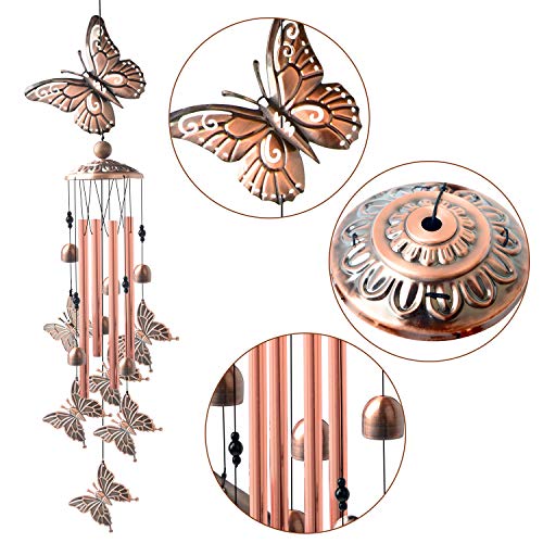 Butterfly Wind Chimes Brass