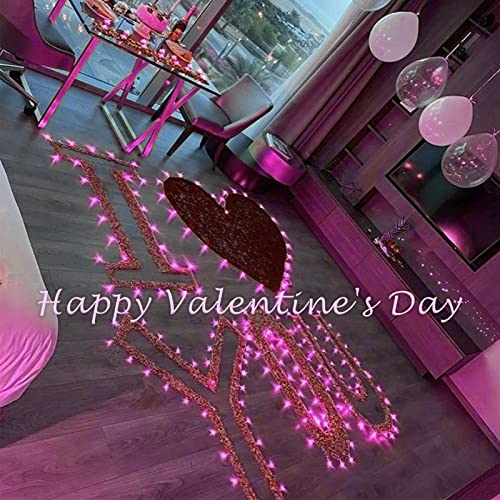 Solar String Lights Outdoor 2Pack 80FT 200LED Valentine Lights (2 Count)